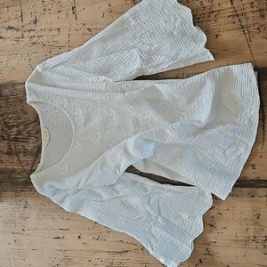 Elegant White Blouse with Bell Sleeves